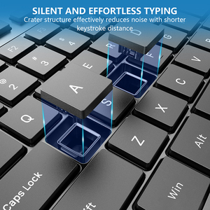 Teclado y ratón inalámbricos USB ergonómico de diseño personalizado, conjunto de teclado y ratón Bluetooth para ordenador de escritorio de España - Product Image 4