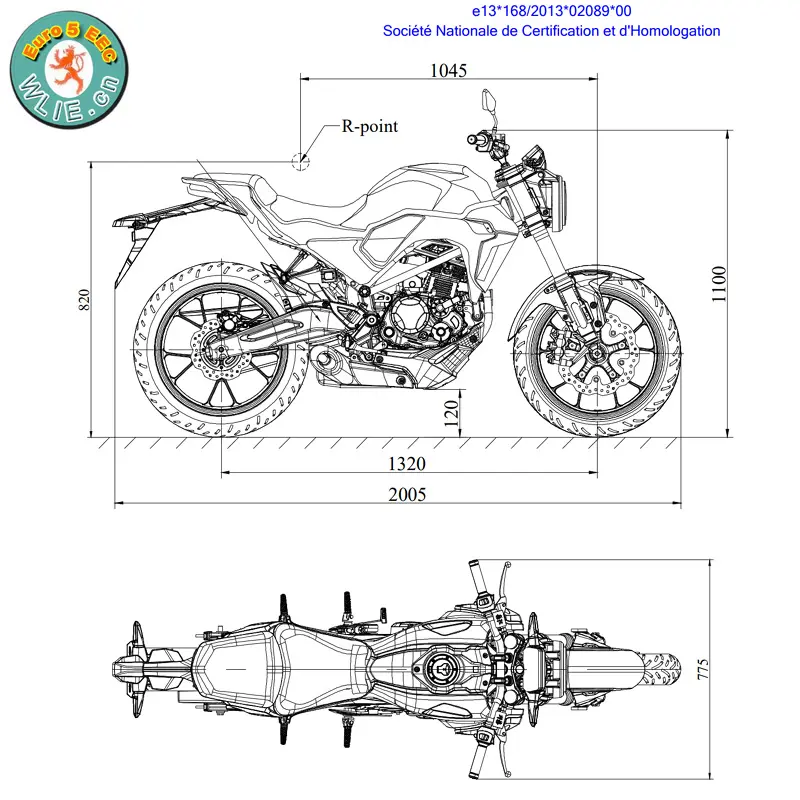 Vendite calde ciclomotori due ruote moto campeggio a buon mercato 50cc Gas Cooler Scooter 50cc, 125cc CK Plus con Euro 5 EEC