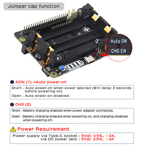 Raspberry Pi X728 V2.1 UPS CAPPELLO & Power Consiglio di Amministrazione con CNC In Lega di Alluminio Della Cassa Del Metallo per Raspberry Pi 4B Solo - Product Image 5