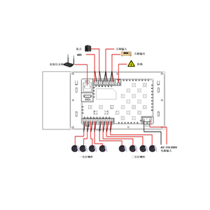 2024 New Type 7 Inch Android 11 2 Zones 8speaker <strong>Outputs</strong> Amplificador TUYA Zigbee Gateway Smart <strong>Control</strong> Panel Wall <strong>Amplifier</strong> - Product Image 3