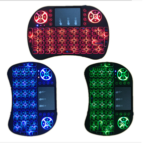 RGB Backlit 2.4G Wireless Mini <strong>Keyboard</strong> I8 Air Mouse Wireless Touchpad Rechargeable Smart Remote <strong>Control</strong> for Set Top Box 92 Keys - Product Image 3