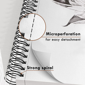 2PCS Set Art Supply 9 "x 12" Top Spiral Bound Sketch Book Pad Künstler Skizzieren Zeichenblock Säure frei für Graphit Buntstift