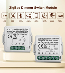 1ギャング2ギャングニュートラルラインミニDIYTuya ZigBeeスマート調光器スイッチモジュールODM - Product Image 3