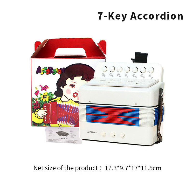 Accordéon 7 touches blanc