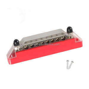 Kırmızı ve siyah eşleştirilmiş 8 yollu terminal bloğu bara kapaklı 8 * M5 4 sabitleme vidası ile - Product Image 2