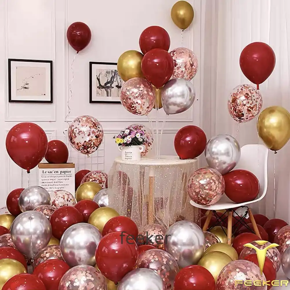 Nouvelle proposition de lèvres de ballon en feuille d'aluminium salle de mariage ballons décorés avec un design de rouge à lèvres