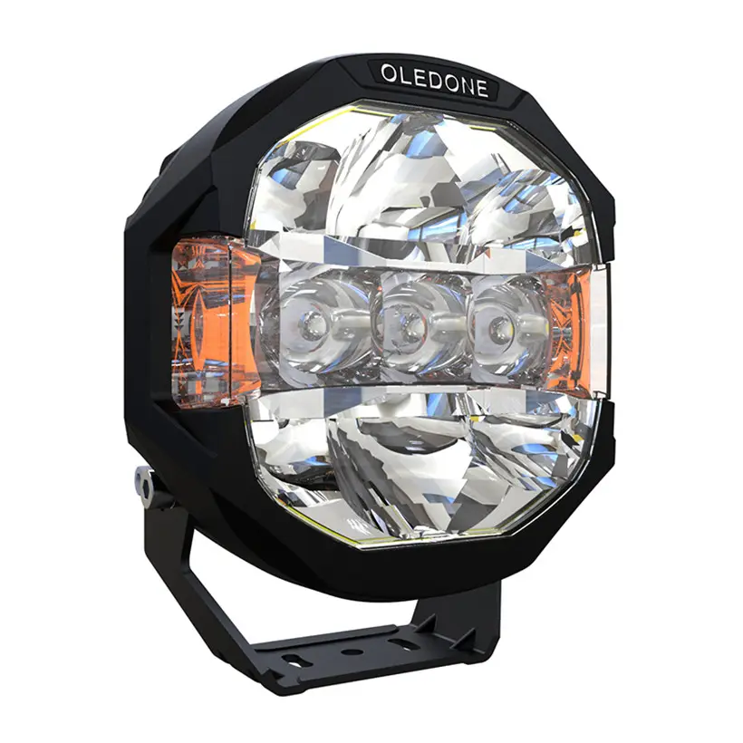 Oledone 새로운 R87 R112 100W LED 운전 라이트 Offroad 액세서리 4x4 7 인치 주도 로고/위치/Sidershooter