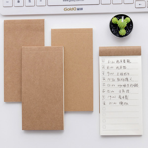 Japanese Style Simple Retro A7 <strong>Notebook</strong> Cowhide <strong>Color</strong> Portable Student <strong>Note</strong> Pad <strong>with</strong> Time Planner Printed Paper Cover
