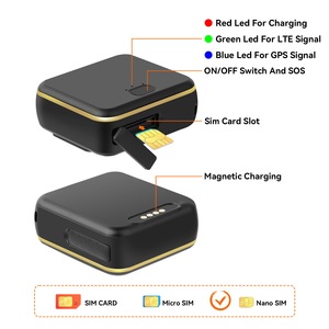 批发4g CatM智能便携式迷你全球定位系统跟踪器定位器全球定位系统Para Mascotas本地化儿童宠物狗猫跟踪
