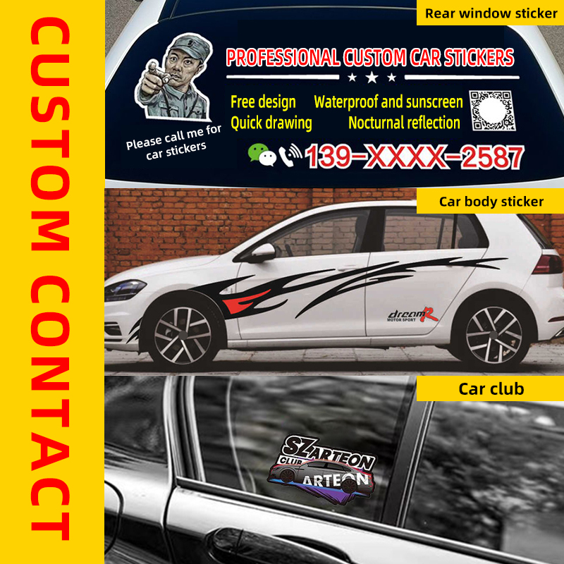 Body Stickers/Rear window stickers/Car Club - Custom