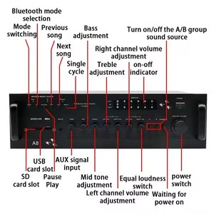 Nuevo A8 300W 240V Bluetooth 5,0 HIFI Swiftlet Nest Amplificador de potencia Entrada Salida Bird Amplificadores para Swiftlet - Product Image 2