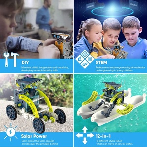 12 in1 DIYソーラーロボットおもちゃ学習キット科学ステム組み立て建物おもちゃ子供向け教育おもちゃロボット分解 - Product Image 5
