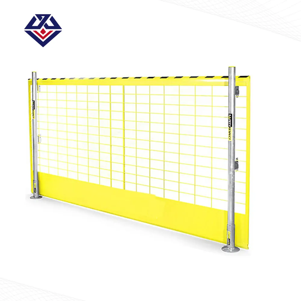 Barrier use as collective fall protection on building sites safety barrier