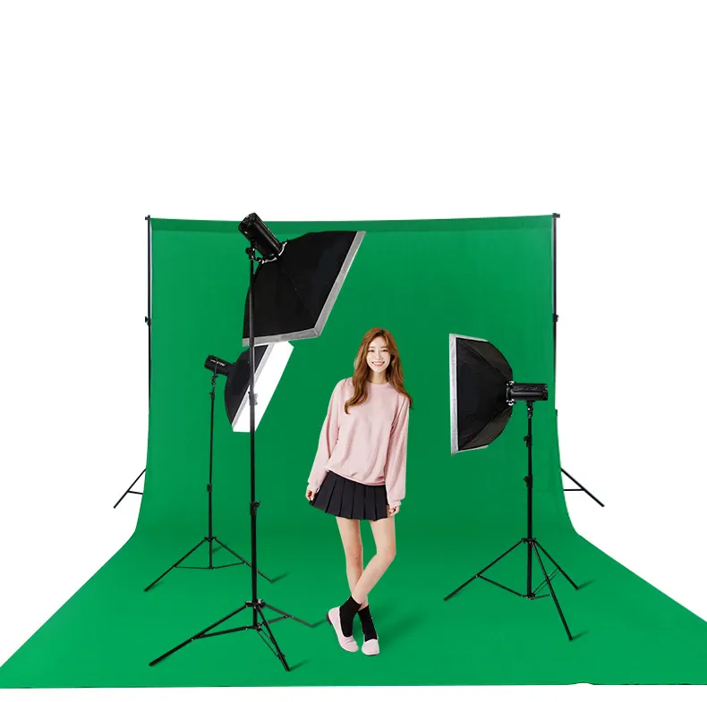 2,6 M 3M/8,5 Fuß x 10 Fuß Foto Hintergrund unterstützung system und 800W 5500K Regenschirme Softbox Hintergründe für Fotostudio