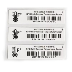 Печатный чип NMV2D CAB0 ISO17025 UHF RFID полностью пассивный датчик температуры наклейка бирка для медицинского измерения температуры - Product Image 1