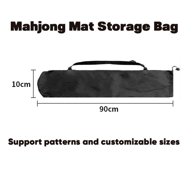 Sac de rangement pour tapis de mahjong noir
