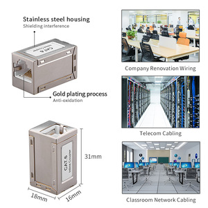 Rj45 UTP CAT6网络模块RJ45屏蔽计算机网络模块面板模块紧凑型接线板梯形 - Product Image 2