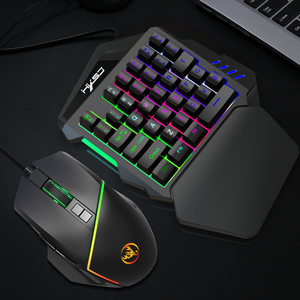 High Quality HXSJ Gaming One-handed <strong>Keyboard</strong> and Mouse Combos USB Teclado Rainbow Backlit Combo for Gaming Enthusiasts - Product Image 6