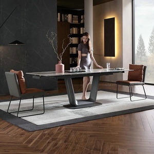 Mesas de comedor con diseños de vidrio ajustables modernos multifuncionales personalizados de fábrica - Product Image 2