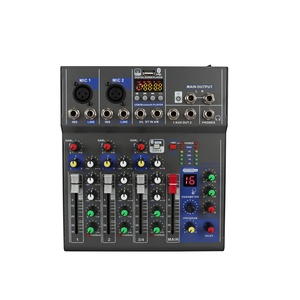 Mezclador de audio y vídeo de 4 canales de venta directa de fábrica MR04DSP con dientes azules/16 efectos DSP/MP3/2 salidas AUX - Product Image 3