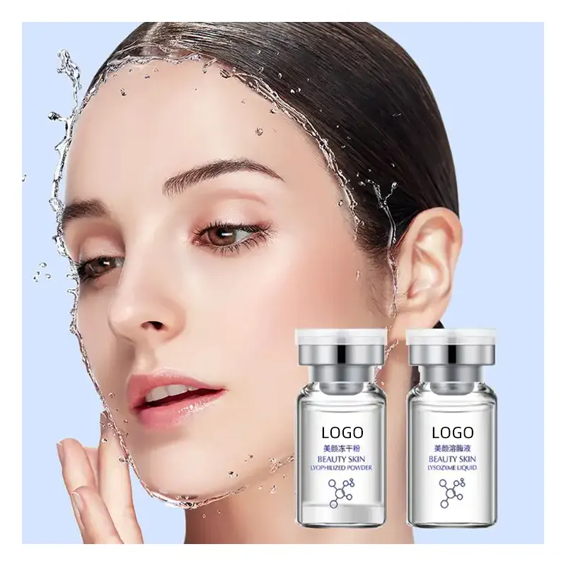 Poudre lyophilisée avec logo personnalisé OEM pour le visage anti-peau sèche Apaisant pour peau sensible Glycérine naturelle Serun hydratant