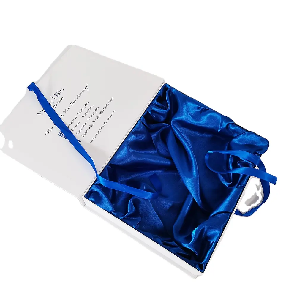 guangdong Custom Logo Luxury Rigid Cardboard Paper Book Shaped Magnetic Wig Packaging Hair Extension Gift Box With Satin Silk Insert