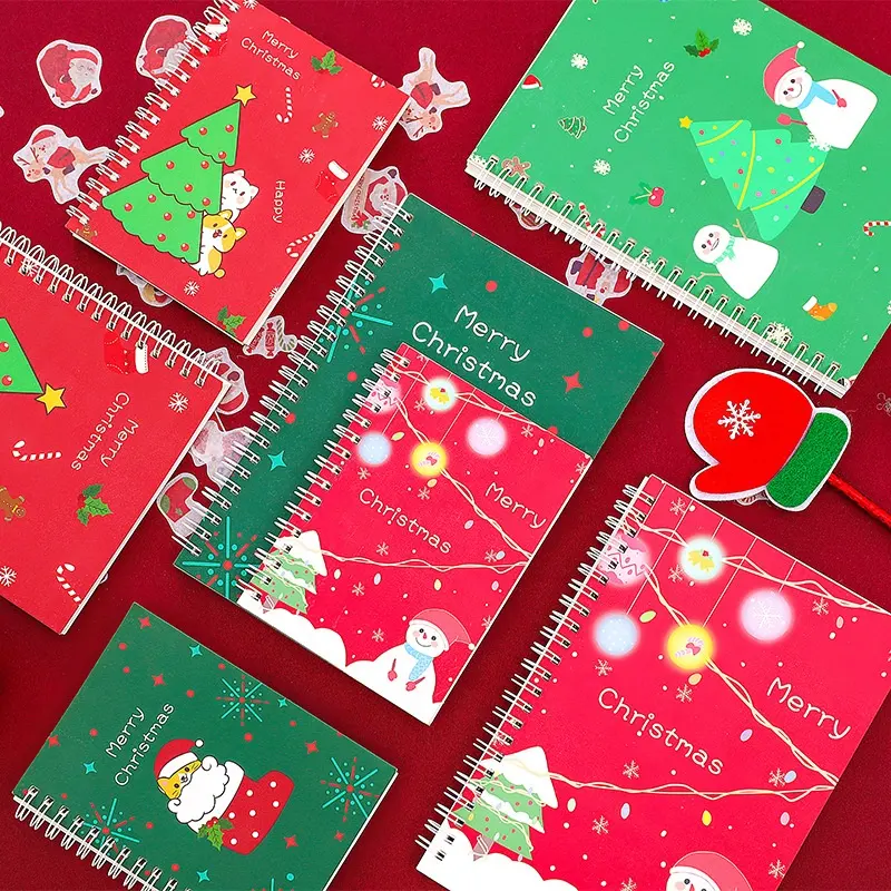 Weihnachts box Neujahrs geschenke und Kunst handwerk präsentieren Klassen kamerad Spirale stilvollen Druck benutzer definierte Taschen format Notebook Cover Design
