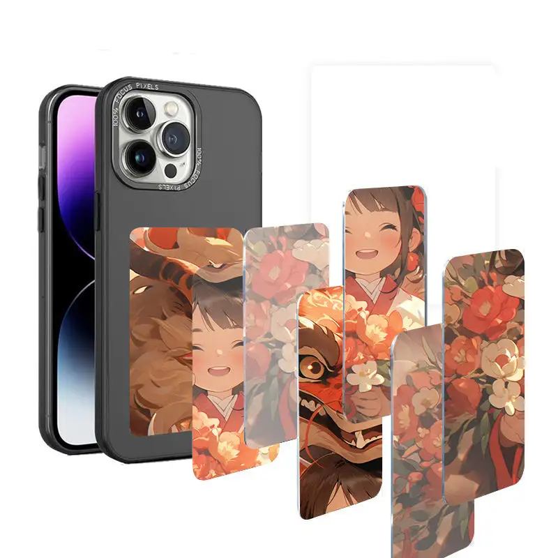 Capa de celular inteligente com cor nfc e-ink personalizada barata para iphone 15 14 13 Pro Max Criativo de projeção traseira DIY capa de telefone