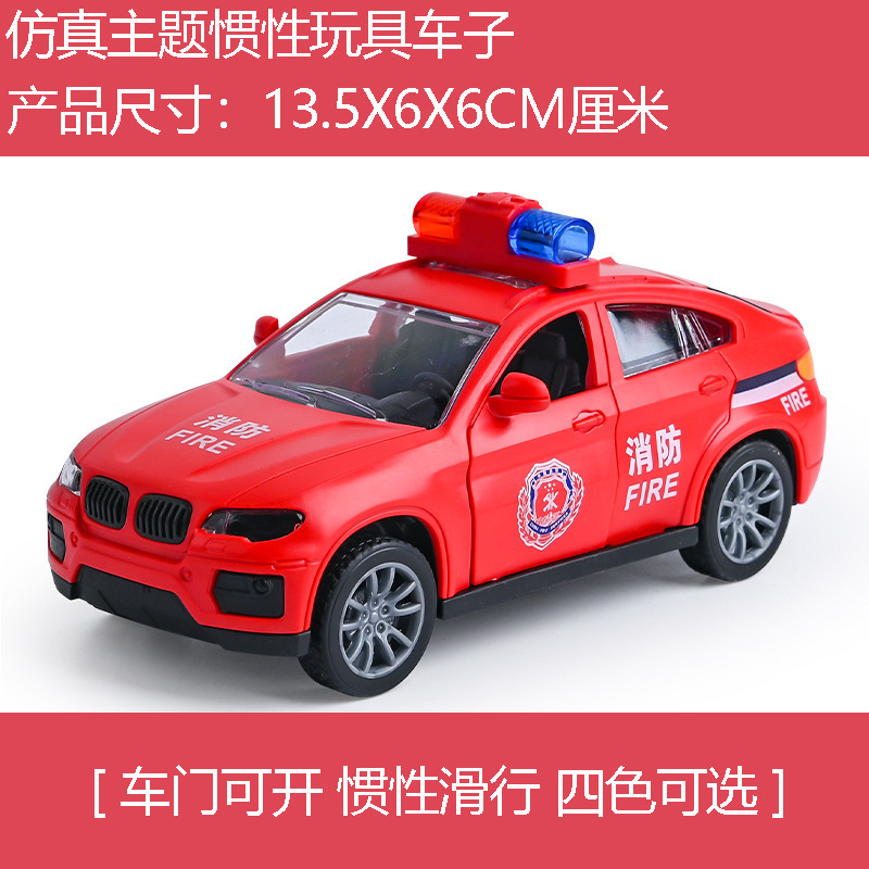 Coche de policía BMW rojo, empaquetado en bolsas OPP.