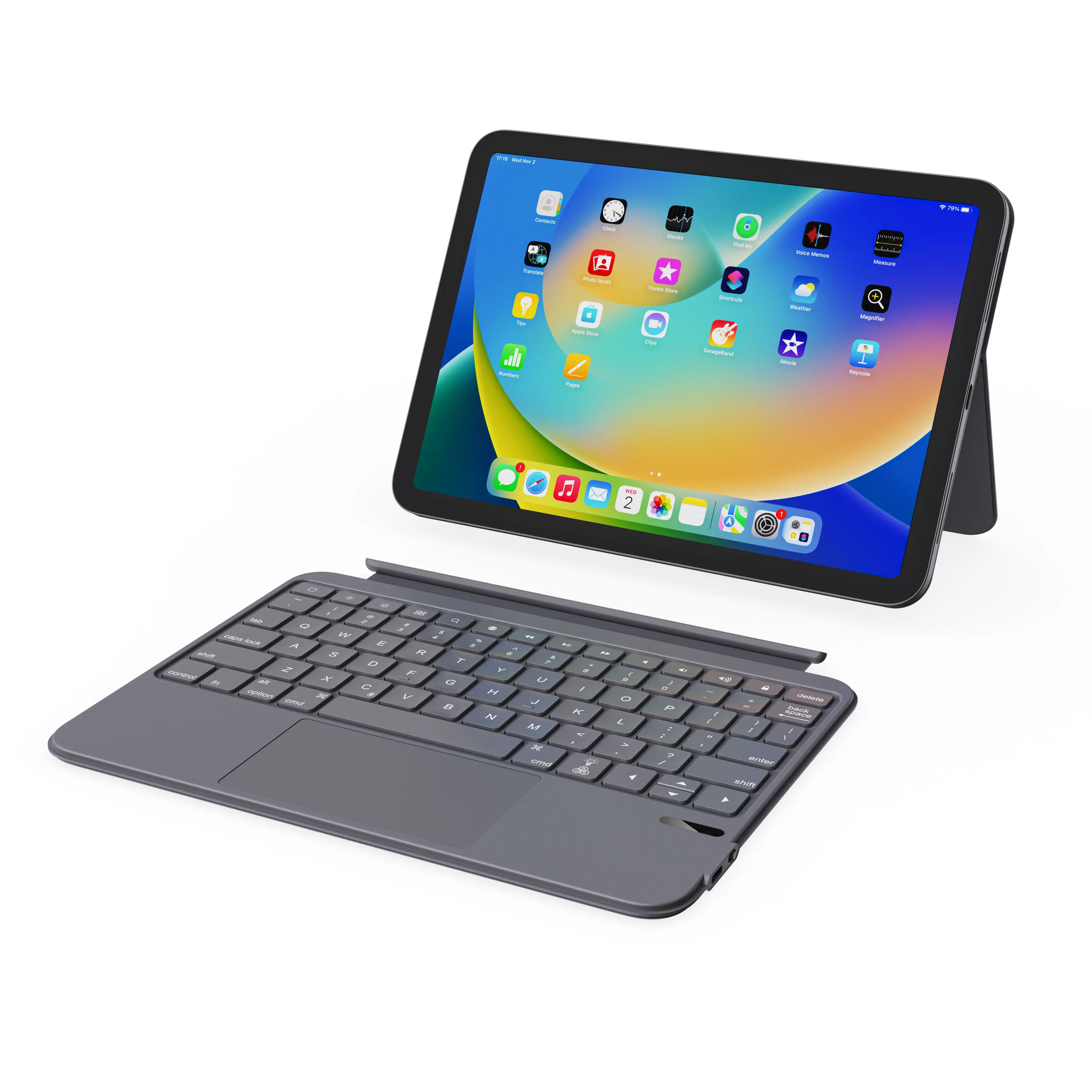 Съемный Магнитный чехол для клавиатуры для iPad 10-го поколения 2022 10,9 "с подсветкой