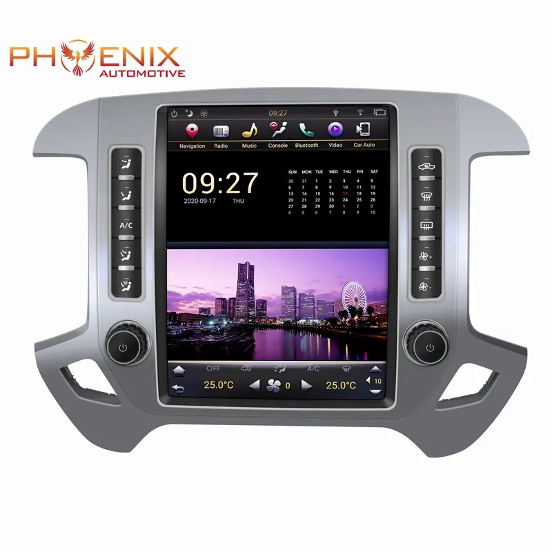 PA 2022 12,1 дюймов Автомобильный GPS навигации вертикальный экран DVD проигрыватель для Chevy Silverado Gmc Сьерра-2014-2018 tesla радио