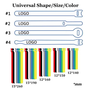 Custom Reusable Nylon Cable Ties <strong>With</strong> <strong>Elastic</strong> <strong>Hook</strong> and <strong>Loop</strong> Eco-Friendly Waterproof in Dot Pattern for Shoes - Product Image 3