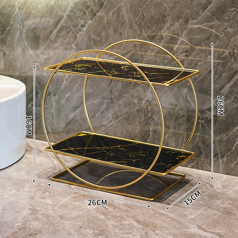 Double-layer storage shelf (blackboard style)