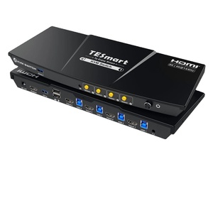 TESmart 4端口8K60 HDMI 2.1 KVM交换机，带ADI芯片EDID 4K144Hz，用于游戏4 PCs 1显示器USB 3.0 4x1 KVM交换机 - Product Image 1