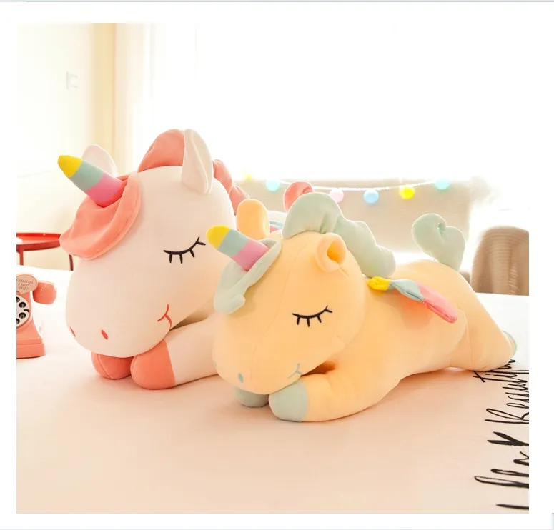 Caldo carino angelo arcobaleno unicorno peluche morbido peluche cuscino per dormire per bambini ragazze regali