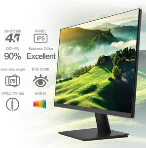 Koorui Factory Price Pc Monitor for Business <strong>Use</strong> 27 Inch 4K UHD(3840x2160) IPS Ultra-Thin 90% DCI-P3 HDR 10 <strong>Computer</strong> Monitor - Product Image 2