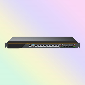 BKHD 1U Customized Firewall <strong>Network</strong> Appliance 8*RJ45 Expandable 4*10G SFP Support Intel I3 I5 I7 6th-9th for Mikrotik Ubuntu - Product Image 1