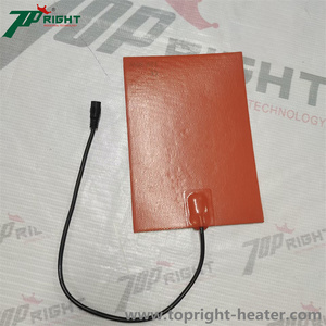 尺寸为150 * 160毫米的柔性硅树脂加热器元件和带插头的电缆端 - Product Image 3