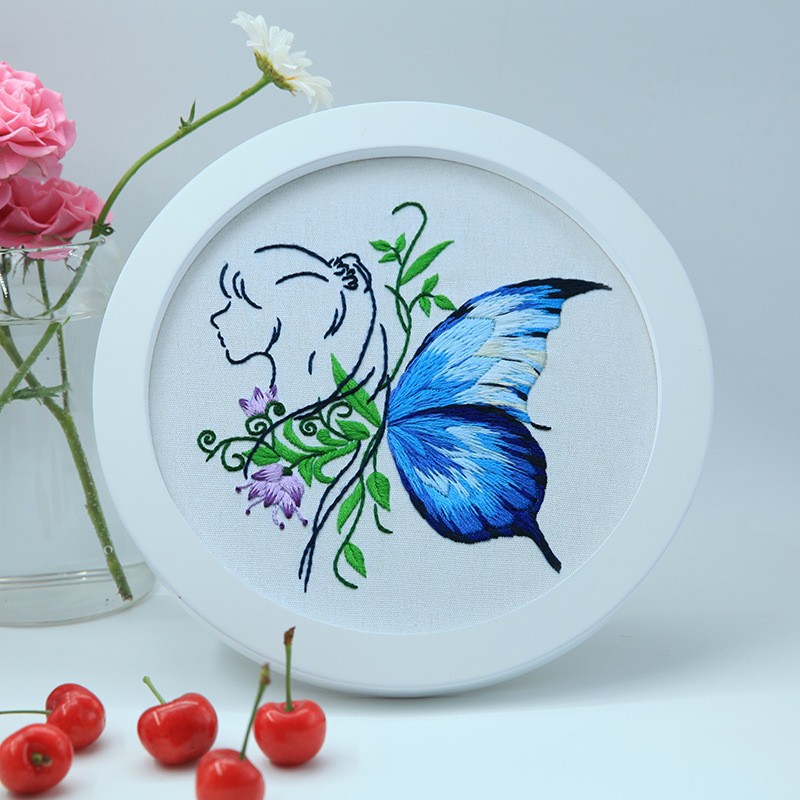 Peinture à suspendre - Fille papillon - ylang ylang (n