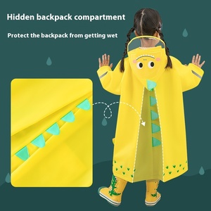 קריקטורה 3D התלמיד מעיל גשם לילדים עמיד למים ראווה אור עמיד במים רפלקטיביים - Product Image 4