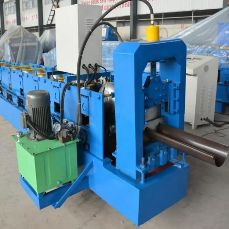 Automatic PLC Half Round Galvanized Metal Rain Water Gutter Profile Cold Roll Forming Machine