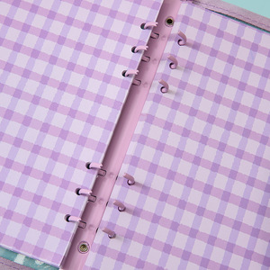 Glitter PVC Notebook Shell mit Druckknopf verschluss 6-Ring Loose-Leaf Journal Binder Nachfüllbare Covered Edge Bound to Shine - Product Image 3