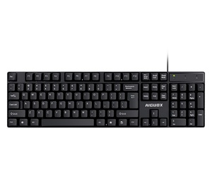 El mejor teclado de negocios óptico barato con cable USB 104 teclas Teclado de escritura ergonómico adecuado para escritorio - Product Image 2