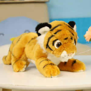 リアルな怖いぬいぐるみぬいぐるみホワイトタイガー野生動物のおもちゃプロモーションギフト用 - Product Image 6