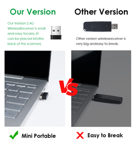 Escáner de código de barras inalámbrico 2D Bluetooth Compatible con escáner de código de barras CMOS con clip trasero ajustable para código 1D 2D QR PDF417 - Product Image 3