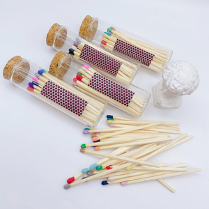 Şişe mum yılında ahşap Matchsticks aromaterapi renkli maç cam kavanoz şişe maçlar