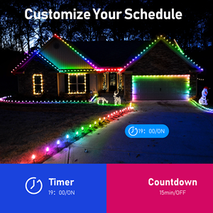 Christmas <strong>Lights</strong> C9 <strong>Custom</strong> LED <strong>String</strong> <strong>Lights</strong>, 33FT App Controlled Customizable Lighting Preset Mode Multicolor RGB, Ti - Product Image 2