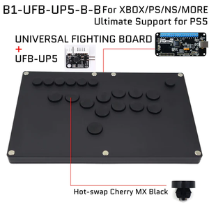 FIGHTBOX B1-B PC/PS/XBOX/SWITCHブラックマットアクリルパネル用アーケードゲームコントローラー、チェリーマイクロスイッチ付き - Product Image 4