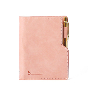 小型定制迷你口袋记事本活页装订A6 Thermo PU Planner笔记本带笔
