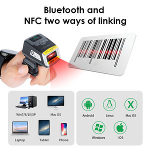 Промышленный высокоскоростной сканер EFFON EF02 IP65, кольцевой считыватель штрих-кодов, NFC, PDF417, CMOS, носимый, без рук, Bluetooth, NFC, CMOS-сканер - Product Image 4